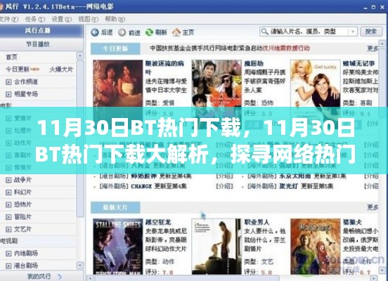 探尋網(wǎng)絡(luò)熱門資源，揭秘BT熱門下載大解析的秘訣（11月30日更新）