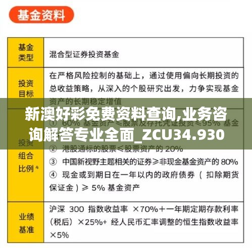 新澳好彩免費資料查詢,業務咨詢解答專業全面_ZCU34.930效率版