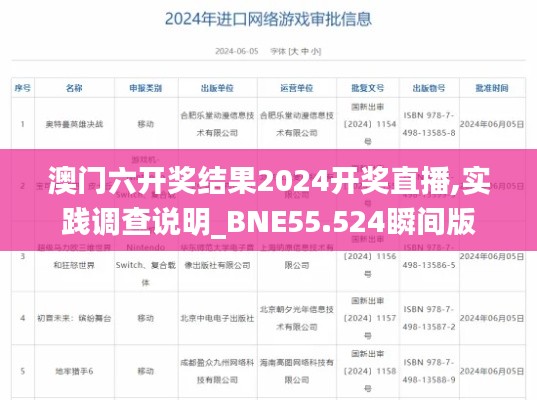 澳門六開獎結果2024開獎直播,實踐調查說明_BNE55.524瞬間版