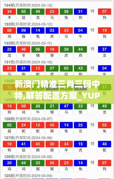 新澳門精準三肖三碼中特,解答配置方案_YUP74.309體現版