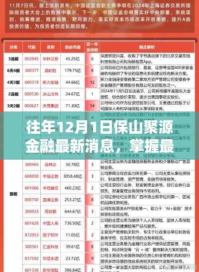 往年12月1日保山聚源金融資訊概覽，最新消息與全攻略獲取金融動態