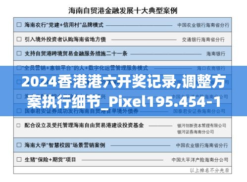 2024香港港六開獎記錄,調整方案執行細節_Pixel195.454-1