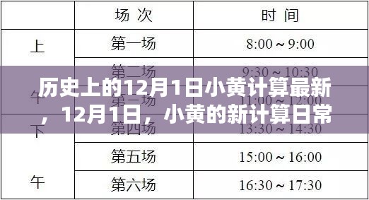 歷史上的12月1日，小黃的計(jì)算日常與暖心友情的最新篇章