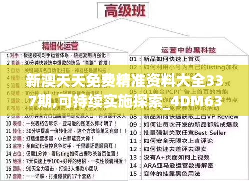 新澳天天免費精準資料大全337期,可持續實施探索_4DM63.975-3