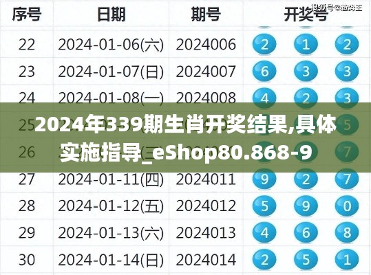 2024年339期生肖開獎結果,具體實施指導_eShop80.868-9