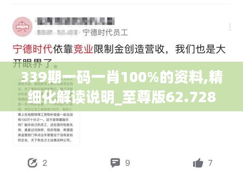339期一碼一肖100%的資料,精細化解讀說明_至尊版62.728-3