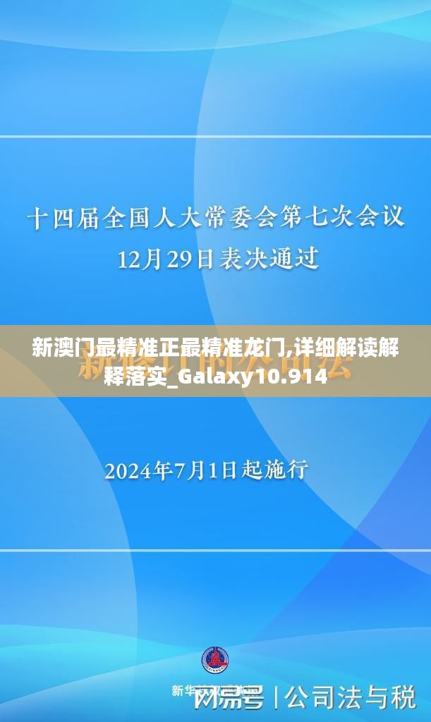 新澳門最精準正最精準龍門,詳細解讀解釋落實_Galaxy10.914