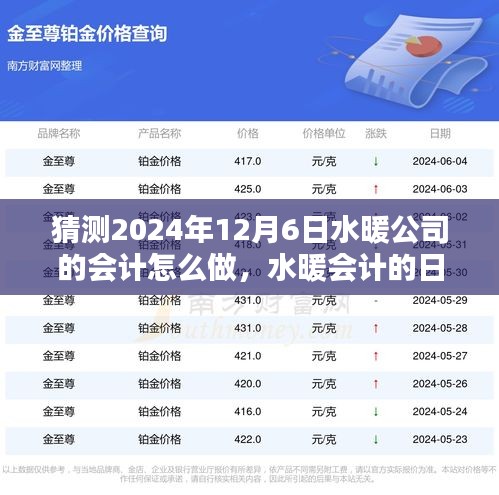 水暖公司會計日常，揭秘2024年12月6日的溫馨時光與會計操作之道