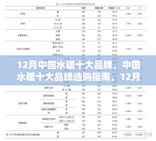 12月中國(guó)水暖十大品牌，中國(guó)水暖十大品牌選購(gòu)指南，12月選購(gòu)攻略與步驟詳解，初學(xué)者也能輕松掌握！