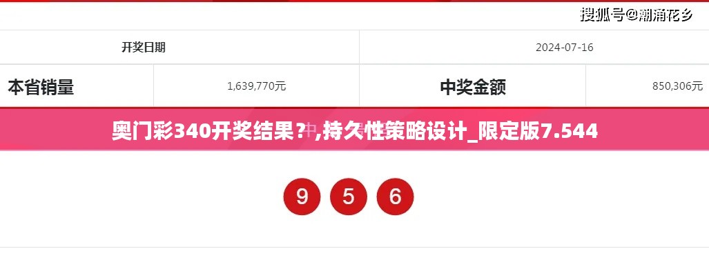 奧門彩340開獎結果？,持久性策略設計_限定版7.544