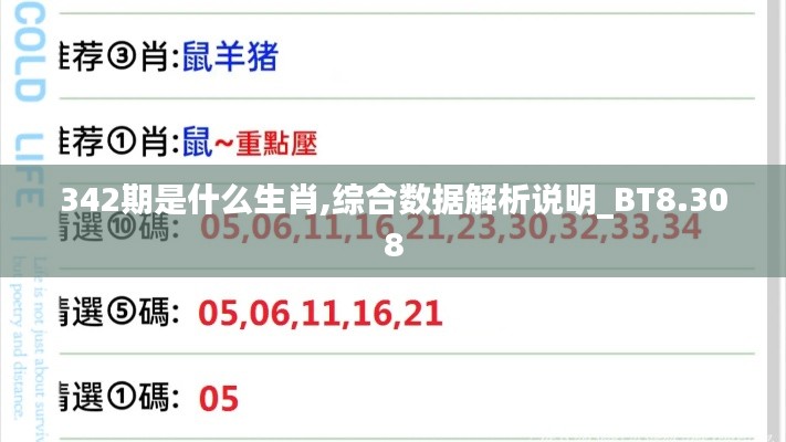 342期是什么生肖,綜合數據解析說明_BT8.308