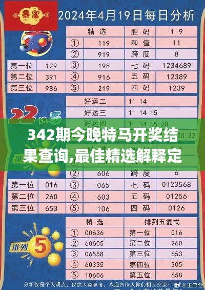 342期今晚特馬開獎結果查詢,最佳精選解釋定義_VIP2.870