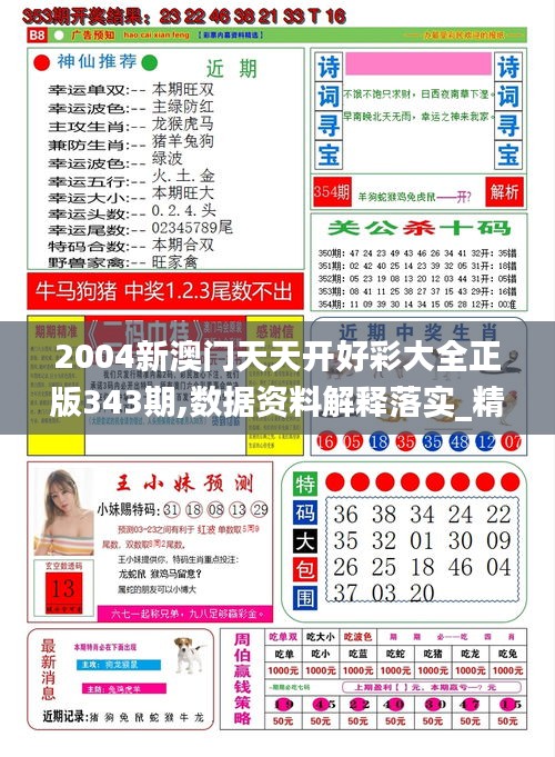 2004新澳門天天開好彩大全正版343期,數據資料解釋落實_精裝版2.772