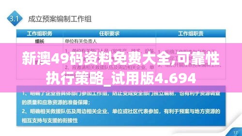 新澳49碼資料免費大全,可靠性執(zhí)行策略_試用版4.694