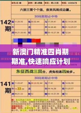 新澳門精準(zhǔn)四肖期期準(zhǔn),快速響應(yīng)計劃解析_V23.939