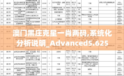 澳門(mén)黑莊克星一肖兩碼,系統(tǒng)化分析說(shuō)明_Advanced5.625