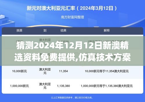 猜測2024年12月12日新澳精選資料免費提供,仿真技術方案實現(xiàn)_mShop7.243
