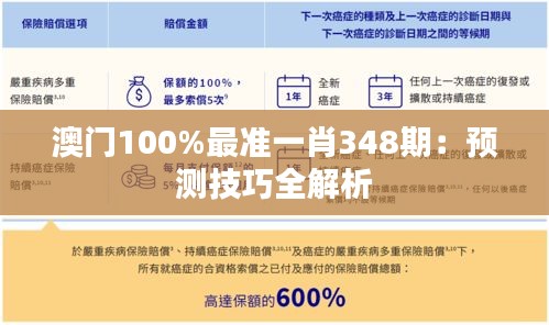 澳門100%最準(zhǔn)一肖348期：預(yù)測(cè)技巧全解析