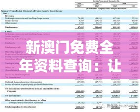 新澳門(mén)免費(fèi)全年資料查詢(xún)：讓數(shù)據(jù)查詢(xún)?yōu)槟臎Q策賦能