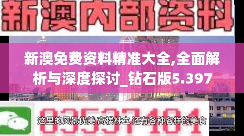 新澳免費資料精準大全,全面解析與深度探討_鉆石版5.397