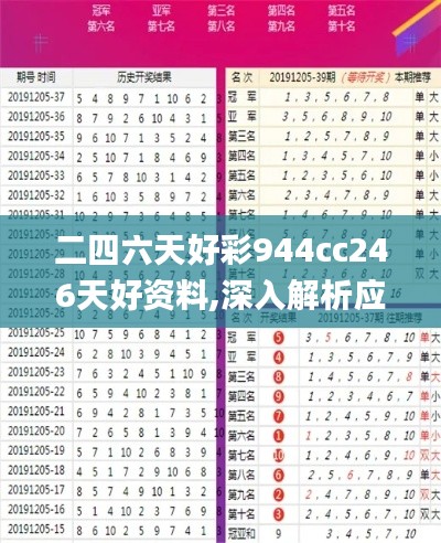二四六天好彩944cc246天好資料,深入解析應用數據_LE版3.618
