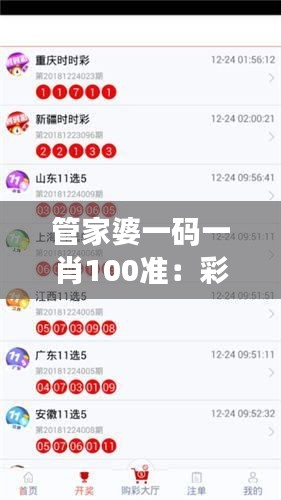管家婆一碼一肖100準：彩票小白的福音，專業彩票分析的新起點