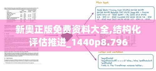 新奧正版免費資料大全,結(jié)構(gòu)化評估推進_1440p8.796