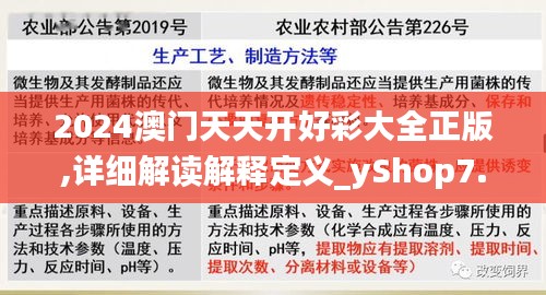 2024澳門天天開好彩大全正版,詳細解讀解釋定義_yShop7.811