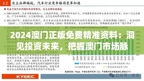 2024澳門正版免費精準資料：洞見投資未來，把握澳門市場脈搏