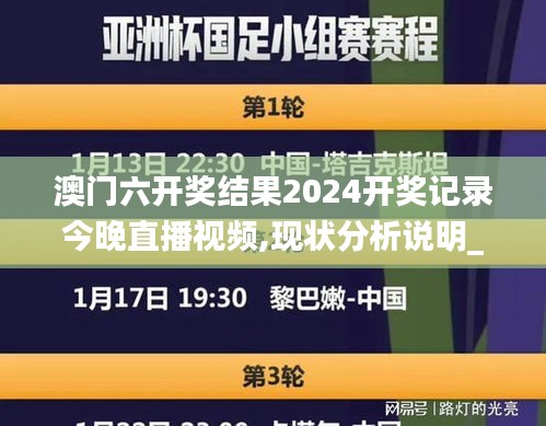 澳門六開獎結果2024開獎記錄今晚直播視頻,現狀分析說明_尊享款1.983