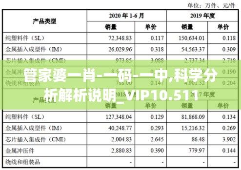 管家婆一肖-一碼-一中,科學分析解析說明_VIP10.511