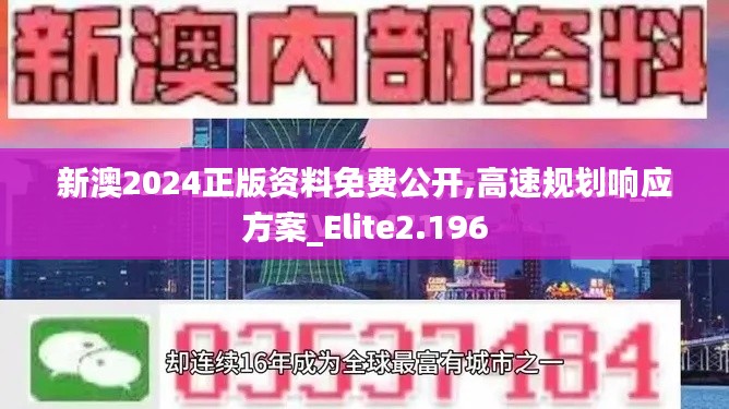 新澳2024正版資料免費公開,高速規劃響應方案_Elite2.196