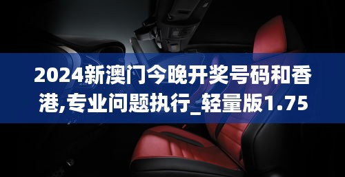 2024新澳門今晚開獎號碼和香港,專業問題執行_輕量版1.753