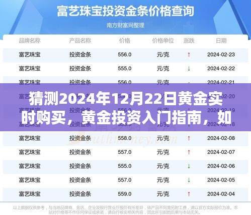黃金投資入門指南，預測與實時購買黃金策略（以2024年12月22日為焦點）