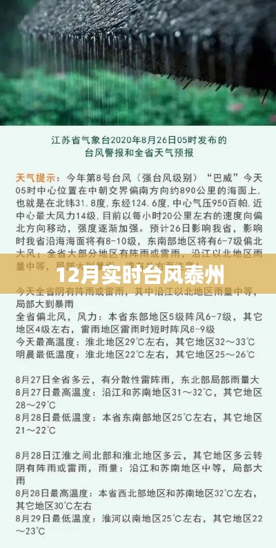 臺風實時更新，泰州地區(qū)臺風動態(tài)監(jiān)測