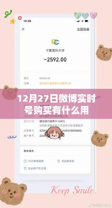 微博實時號購買作用解析，12月27日購買有何益處？