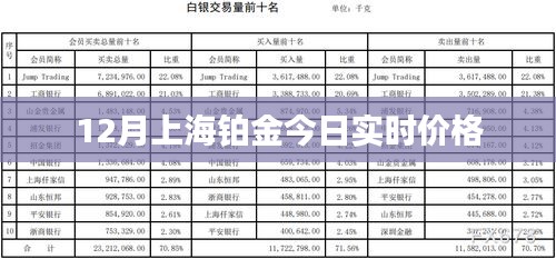 上海鉑金今日實時價格（最新更新）