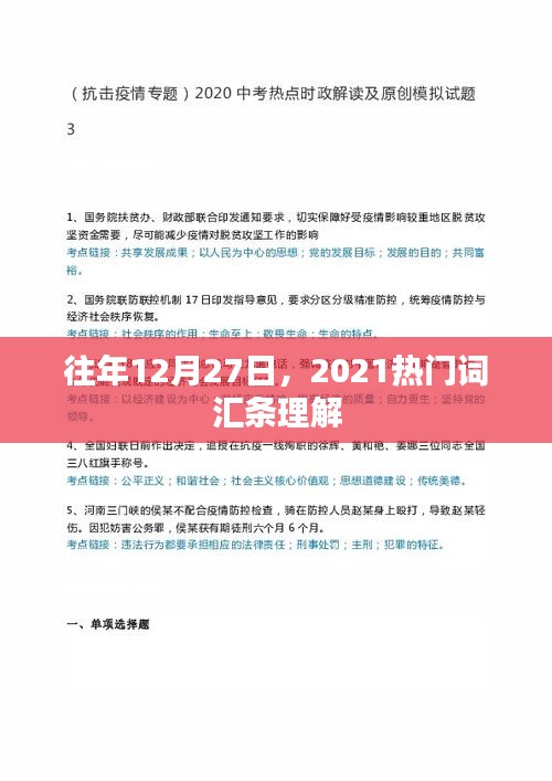 熱門詞匯條解讀，回顧往年12月27日趨勢分析