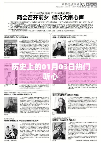 歷史上的熱門聽心時刻，一月三日回顧
