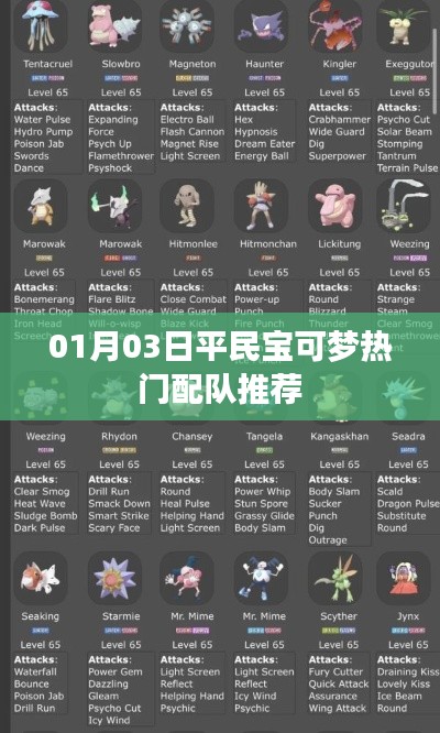 最新寶可夢平民熱門配隊推薦，助你輕松搭配！