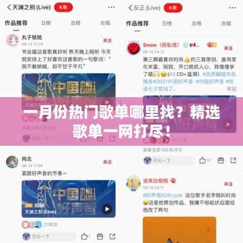 精選一月份熱門歌單，一網打盡流行金曲！