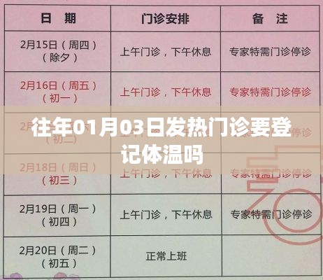 1月3日發熱門診是否需要登記體溫？