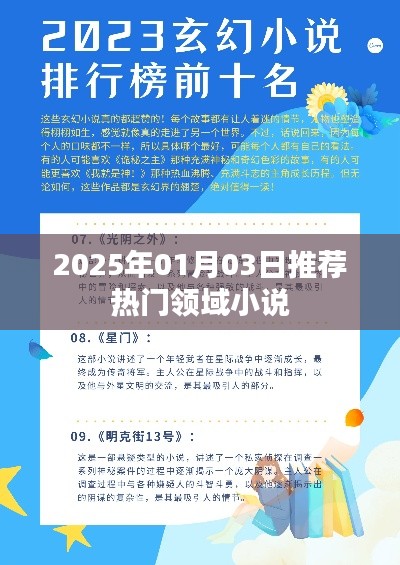 推薦熱門領(lǐng)域小說，不容錯過！