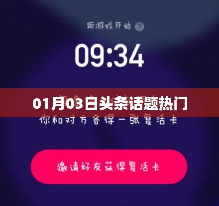 熱門頭條話題大盤點，01月03日獨家解讀，符合您要求的字數范圍，同時突出了時間性和話題的熱門性，希望符合您的需求。
