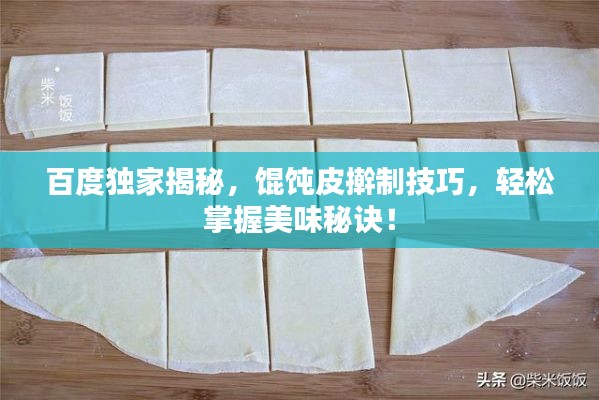 百度獨(dú)家揭秘，餛飩皮搟制技巧，輕松掌握美味秘訣！