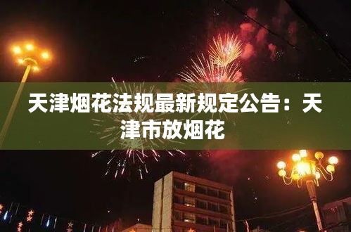 天津煙花法規最新規定公告：天津市放煙花 
