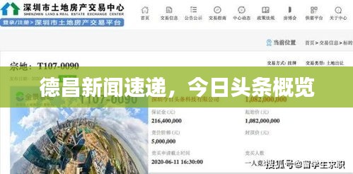 德昌新聞速遞，今日頭條概覽