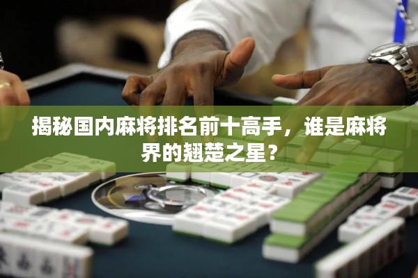 揭秘國(guó)內(nèi)麻將排名前十高手，誰是麻將界的翹楚之星？