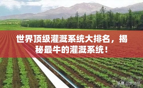 世界頂級灌溉系統大排名，揭秘最牛的灌溉系統！