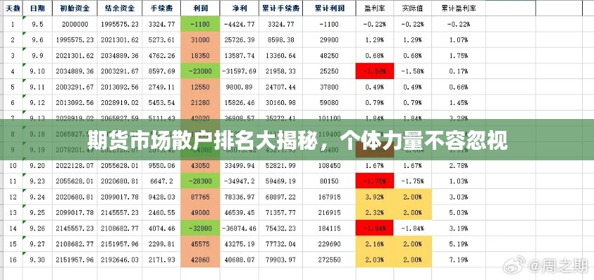 期貨市場散戶排名大揭秘，個體力量不容忽視